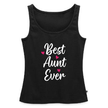Best Aunt Ever - Women’s Premium Organic Tank top - black - Front - AI Model Female 172 light (172cm)