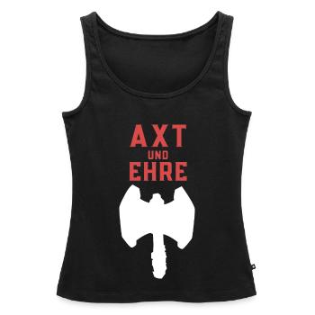Axt und Ehre - Frauen Premium Organic Tank Top - Schwarz - Vorne - AI Model Female 172 light (172cm)