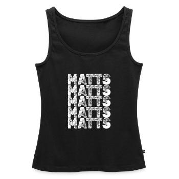 Matts en héros - Débardeur bio Premium Femme - noir - Devant - AI Model Female 172 light (172cm)