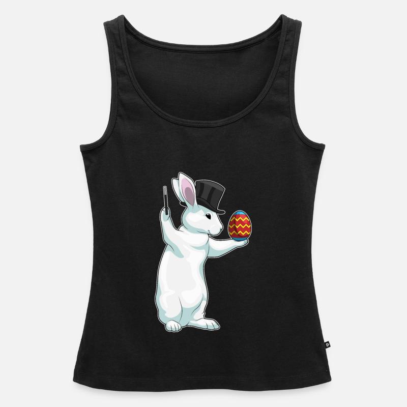 Bunny Easter Easter Egg Wizard - Women’s Premium Organic Tank top - black