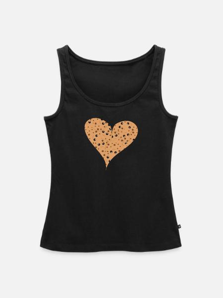 Ein Herz für Cookies - Frauen Premium Organic Tank Top - Schwarz
