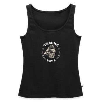 Gaming Zone Games Console with Hand - Women’s Premium Organic Tank top - black - Front - AI Model Female 172 light (172cm)