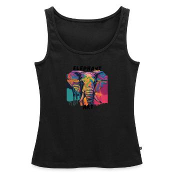 Afrika Steppe und Tiere - Frauen Premium Organic Tank Top - Schwarz - Vorne - AI Model Female 172 light (172cm)