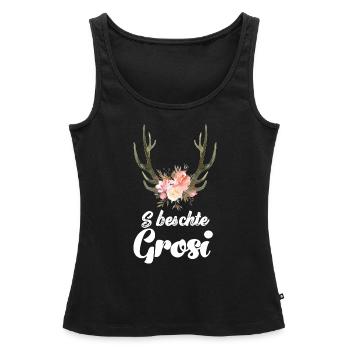 S beschte Grosi der Welt beschte Grosi Oma Schweiz - Frauen Premium Organic Tank Top - Schwarz - Vorne - AI Model Female 172 light (172cm)