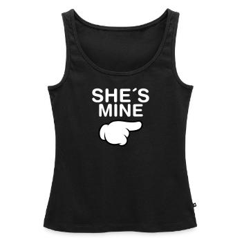 She´s Mine (Comic Hand) - Débardeur bio Premium Femme - noir - Devant - AI Model Female 172 light (172cm)