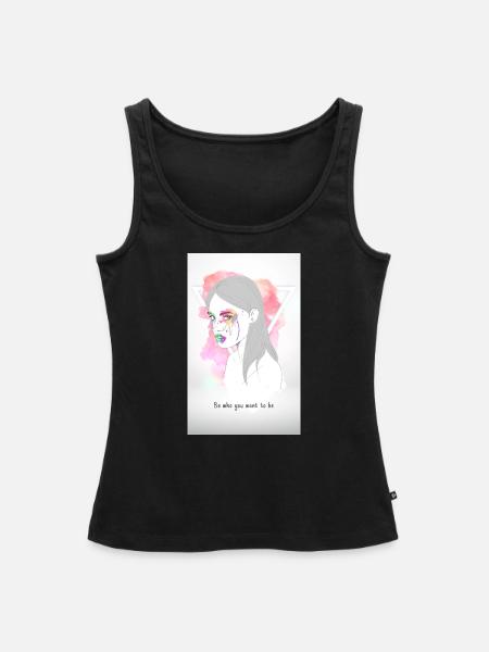 Women art design - Frauen Premium Organic Tank Top - Schwarz