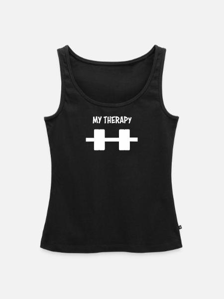 My Therapy - Training - Frauen Premium Organic Tank Top - Schwarz