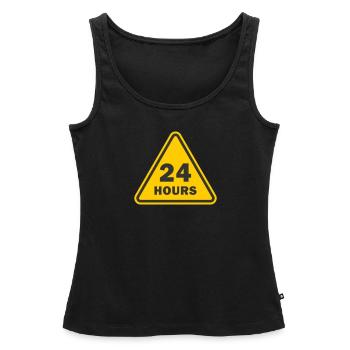 24 Stunden Service 24/7 - Frauen Premium Organic Tank Top - Schwarz - Vorne - AI Model Female 172 light (172cm)