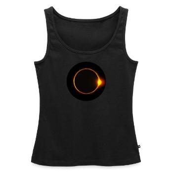 Éclipse solaire - Débardeur bio Premium Femme - noir - Devant - AI Model Female 172 light (172cm)