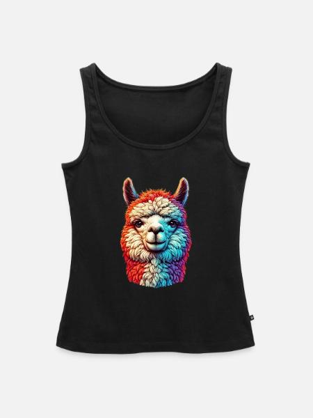 Alpaka - Frauen Premium Organic Tank Top - Schwarz
