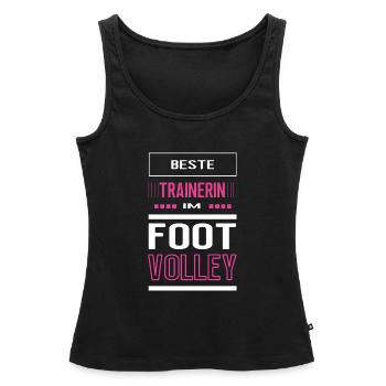 Beste Footvolley Trainerin Footvolleytrainerin - Frauen Premium Organic Tank Top - Schwarz - Vorne - AI Model Female 172 light (172cm)