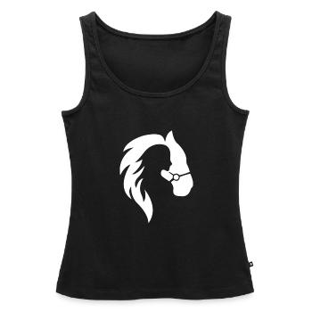 Reiten Pferd Pferdesport Reiterhof Dressurreiten - Frauen Premium Organic Tank Top - Schwarz - Vorne - AI Model Female 172 light (172cm)