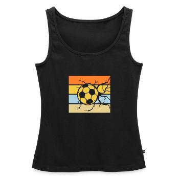 Joueur de football Football - Débardeur bio Premium Femme - noir - Devant - AI Model Female 172 light (172cm)