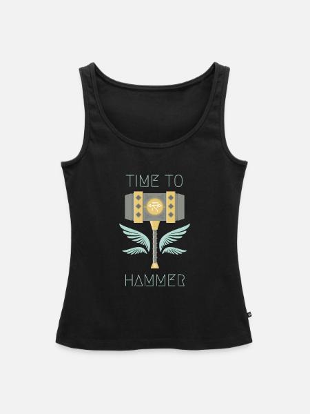 Time to Hammer - Frauen Premium Organic Tank Top - Schwarz