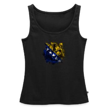 Bosnien und Herzegowina - Frauen Premium Organic Tank Top - Schwarz - Vorne - AI Model Female 172 light (172cm)