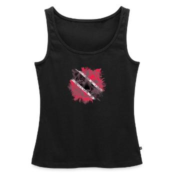 Trinité-et-Tobago - Débardeur bio Premium Femme - noir - Devant - AI Model Female 172 light (172cm)