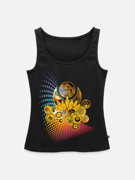 OMLOTUSENERGY - Frauen Premium Organic Tank Top - Schwarz