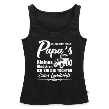 Lustiges Landwirt Shirt PAPA TOCHER - Frauen Premium Organic Tank Top - Schwarz - Vorne - AI Model Female 172 light (172cm)