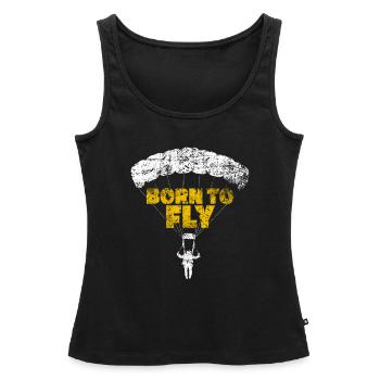 Gleitschirm - Frauen Premium Organic Tank Top - Schwarz - Vorne - AI Model Female 172 light (172cm)