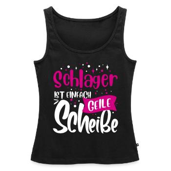 Concert Schlager - Débardeur bio Premium Femme - noir - Devant - AI Model Female 172 light (172cm)