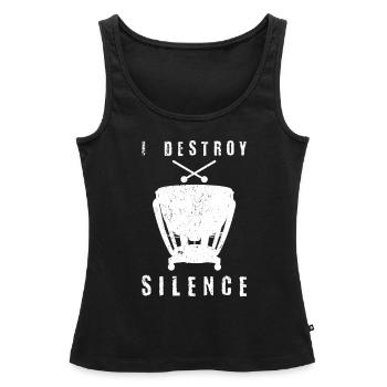 Lustiges Pauken-Zitat - Frauen Premium Organic Tank Top - Schwarz - Vorne - AI Model Female 172 light (172cm)