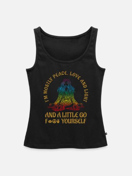 Meditation Fick dich - Frauen Premium Organic Tank Top - Schwarz
