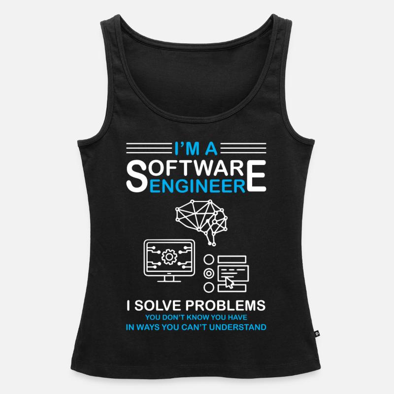 I'm a Software Engineer Software Developer - Frauen Premium Organic Tank Top - Schwarz