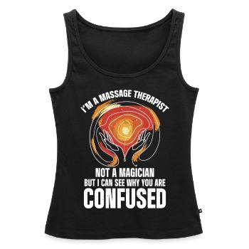 Massage Therapist - Frauen Premium Organic Tank Top - Schwarz - Vorne - AI Model Female 172 light (172cm)