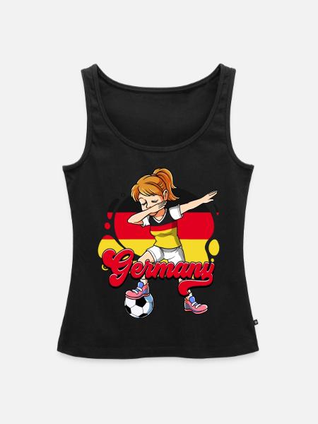 Deutschland Fußball - Frauen Premium Organic Tank Top - Schwarz