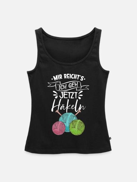 Häkeln - Frauen Premium Organic Tank Top - Schwarz