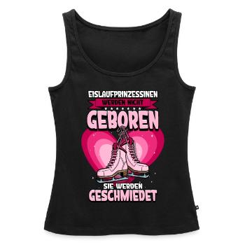 Eislaufen - Frauen Premium Organic Tank Top - Schwarz - Vorne - AI Model Female 172 light (172cm)