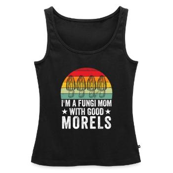 Mushroom Picker Mushroom Finder Gift Idea - Women’s Premium Organic Tank top - black - Front - AI Model Female 172 light (172cm)