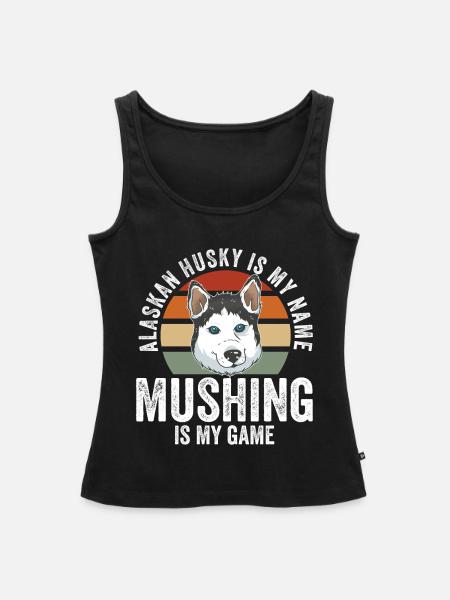 Dog Sledding | Mushing - Frauen Premium Organic Tank Top - Schwarz
