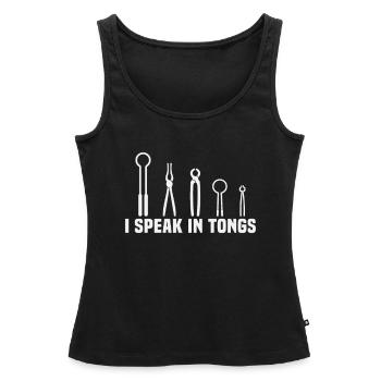 Schmied Metallstampfer Stahlarbeiter Schmiede - Frauen Premium Organic Tank Top - Schwarz - Vorne - AI Model Female 172 light (172cm)