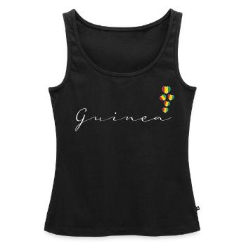 Guinée - Débardeur bio Premium Femme - noir - Devant - AI Model Female 172 light (172cm)