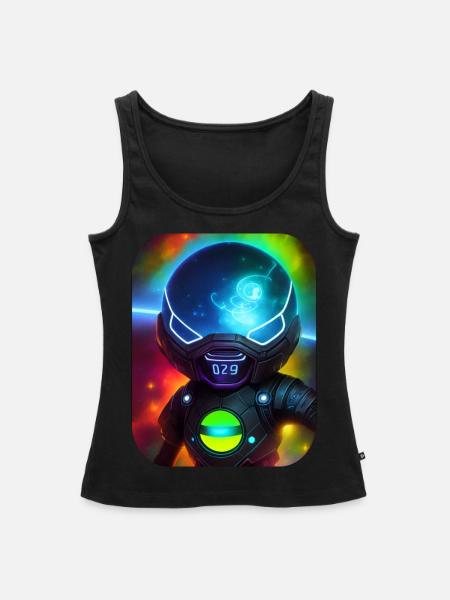Weltraum Astronaut - Frauen Premium Organic Tank Top - Schwarz