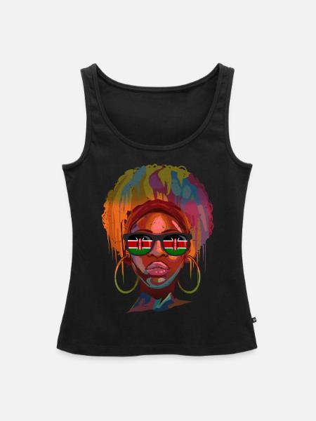 Kenia - Frauen Premium Organic Tank Top - Schwarz