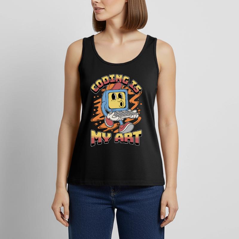 Coder Coding Is My Art Software Engineering Coders Women’s Premium Organic Tank top
