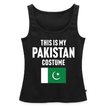 C’est mon costume pakistanais - Débardeur bio Premium Femme - noir - Devant - AI Model Female 172 light (172cm)