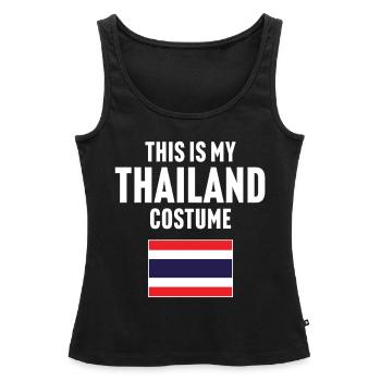 C’est mon costume de Thaïlande - Débardeur bio Premium Femme - noir - Devant - AI Model Female 172 light (172cm)