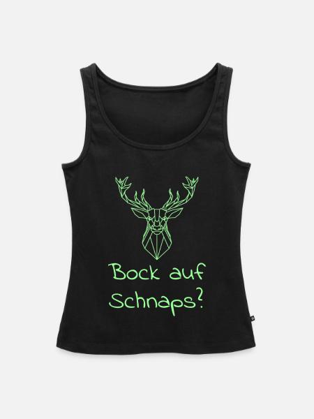 Schnaps trinken Spruch - Frauen Premium Organic Tank Top - Schwarz