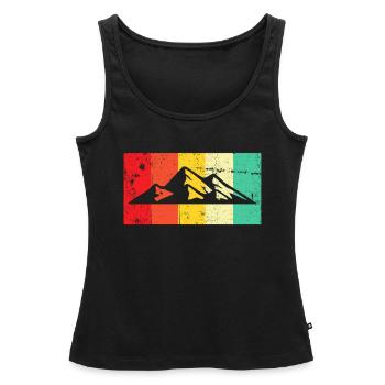 Berg Berge Reto - Frauen Premium Organic Tank Top - Schwarz - Vorne - AI Model Female 172 light (172cm)