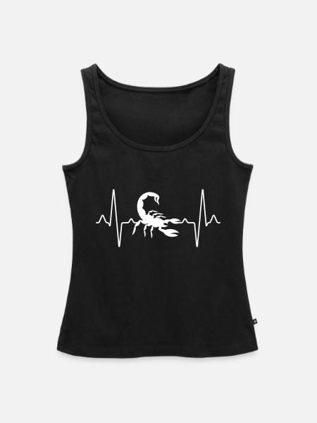 Skorpion Herzschlag - Frauen Premium Organic Tank Top - Schwarz