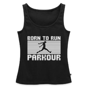 Parkour - Débardeur bio Premium Femme - noir - Devant - AI Model Female 172 light (172cm)
