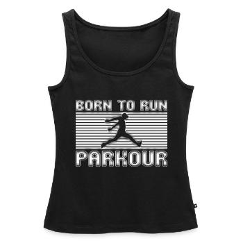Parkour - Débardeur bio Premium Femme - noir - Devant - AI Model Female 172 light (172cm)