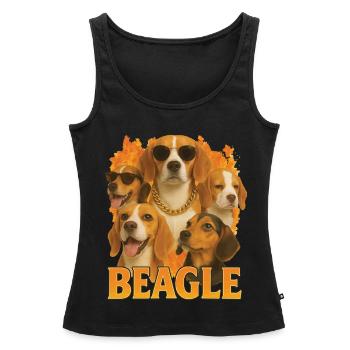 Beagle - Frauen Premium Organic Tank Top - Schwarz - Vorne - AI Model Female 172 light (172cm)