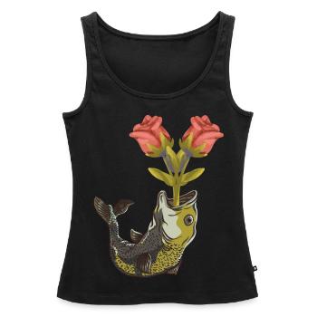 Pisces Birthday Valentine Romance - Women’s Premium Organic Tank top - black - Front - AI Model Female 172 light (172cm)