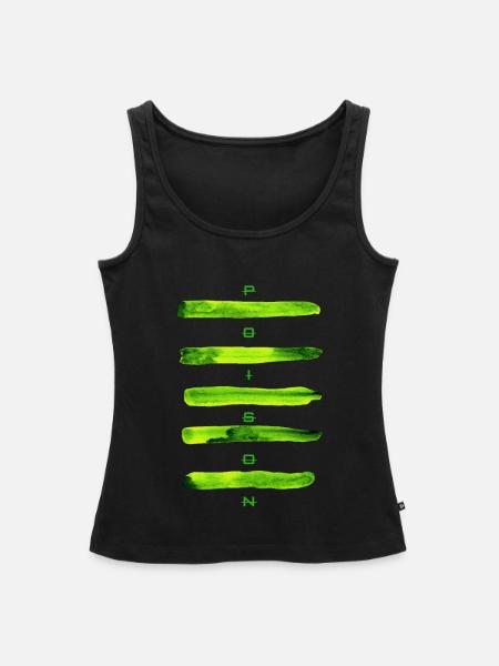 Poison Design (Giftgrün) - Frauen Premium Organic Tank Top - Schwarz