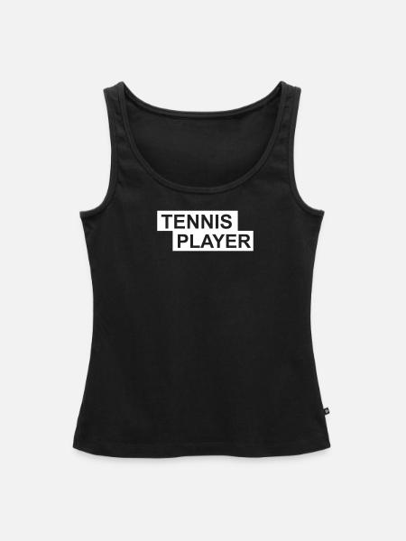 Tennis Player - Frauen Premium Organic Tank Top - Schwarz