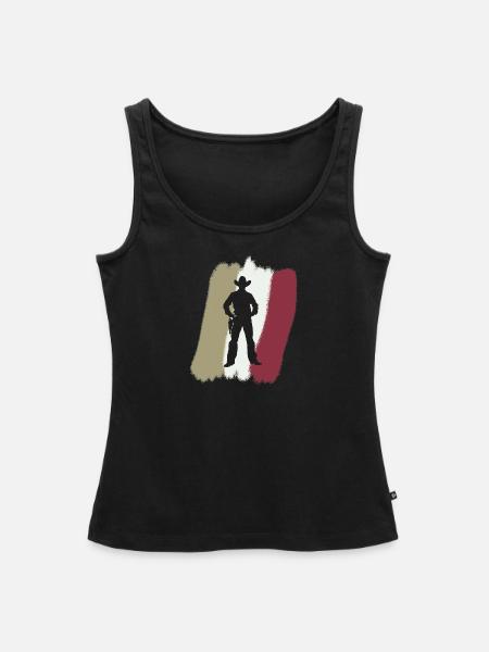 Cowboy Cowboystiefel - Frauen Premium Organic Tank Top - Schwarz